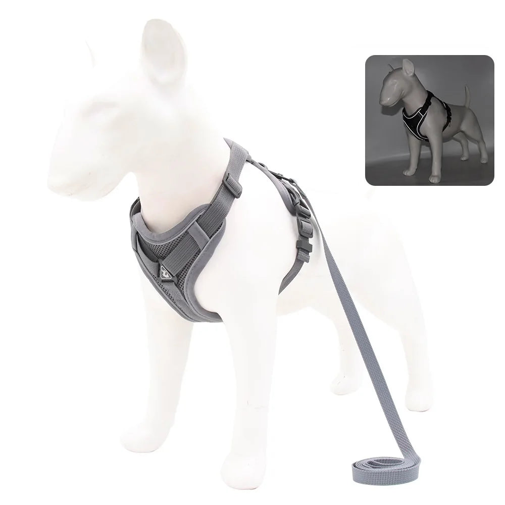 French Bulldog Harness and Leash Set — Padded Vest for Small Dogs, Pug, Pitbull, Puppy | Quick Release, 6 Colors