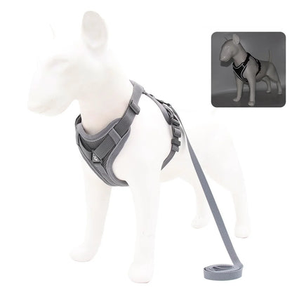 French Bulldog Harness and Leash Set — Padded Vest for Small Dogs, Pug, Pitbull, Puppy | Quick Release, 6 Colors