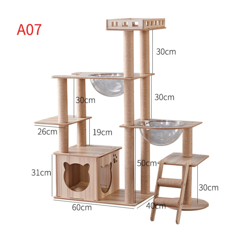 Large Cat Tree For Indoor Tall Tower For Pet Multi-Level For Cats Toys For Cats Grinding Paws Pet Scrapers Scratching Post