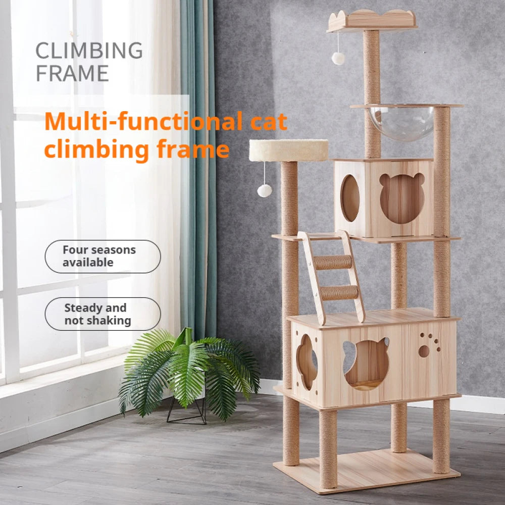 Large Cat Tree For Indoor Tall Tower For Pet Multi-Level For Cats Toys For Cats Grinding Paws Pet Scrapers Scratching Post