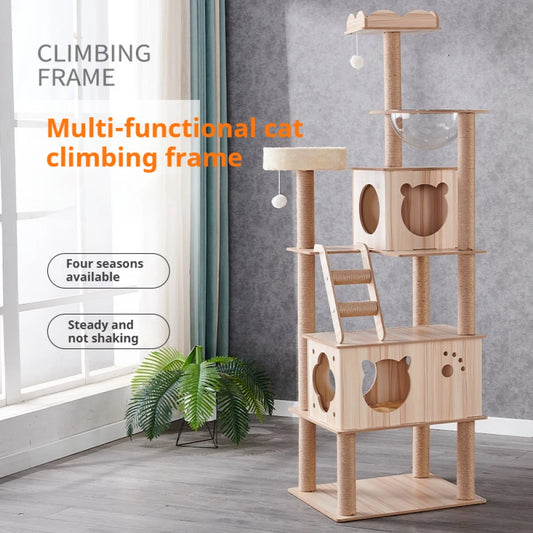 Large Cat Tree For Indoor Tall Tower For Pet Multi-Level For Cats Toys For Cats Grinding Paws Pet Scrapers Scratching Post