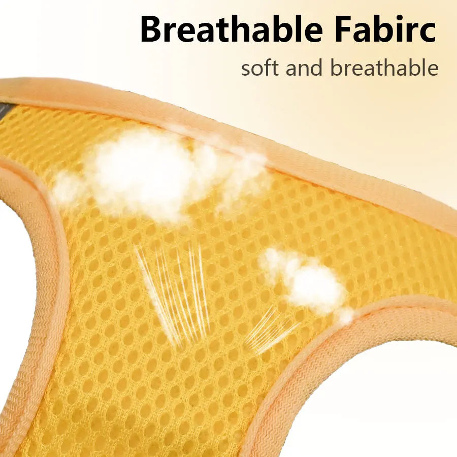 French Bulldog Harness with Leash — Honeycomb Mesh Breathable Vest, No-Pull Adjustable Dog Harness for Small Breeds & Puppies