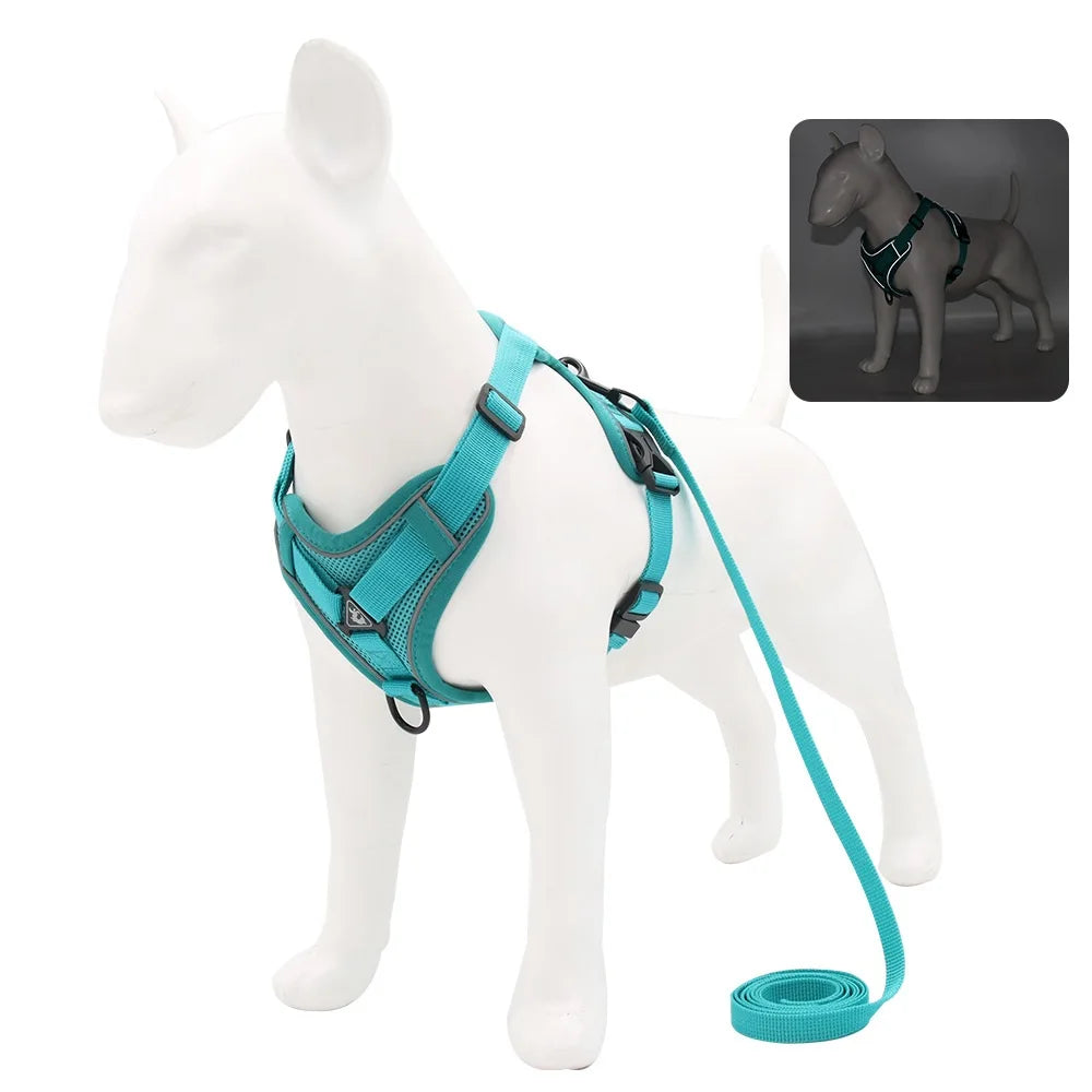 French Bulldog Harness and Leash Set — Padded Vest for Small Dogs, Pug, Pitbull, Puppy | Quick Release, 6 Colors