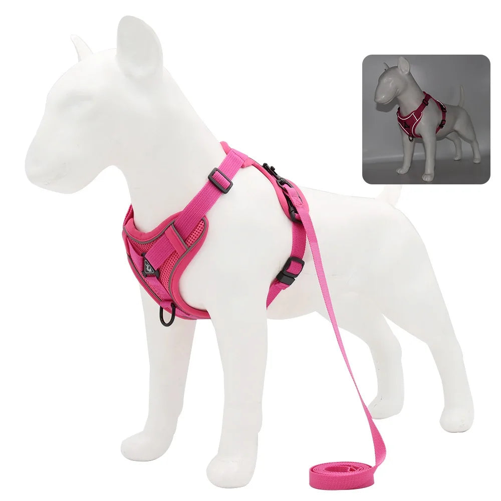 French Bulldog Harness and Leash Set — Padded Vest for Small Dogs, Pug, Pitbull, Puppy | Quick Release, 6 Colors