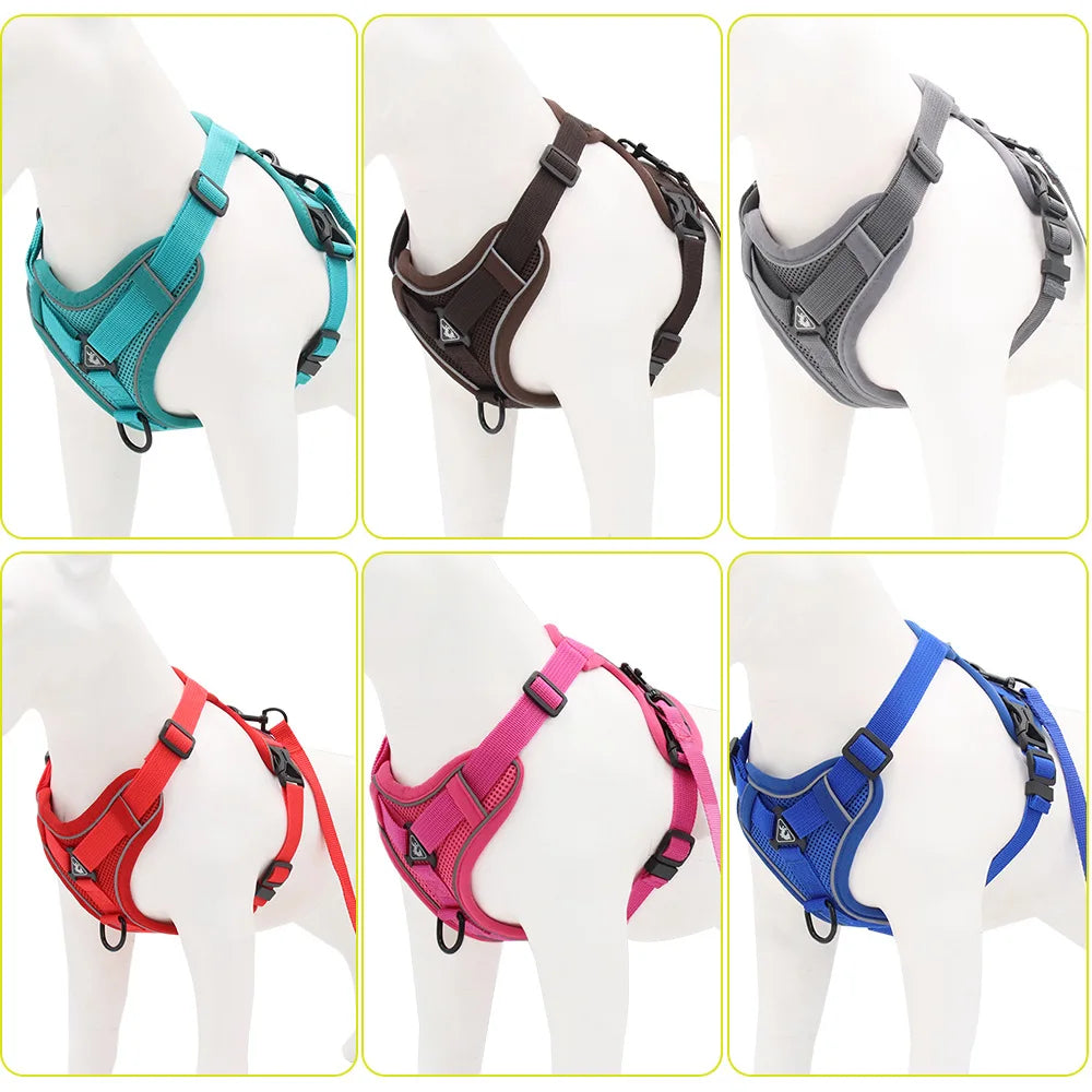 French Bulldog Harness and Leash Set — Padded Vest for Small Dogs, Pug, Pitbull, Puppy | Quick Release, 6 Colors