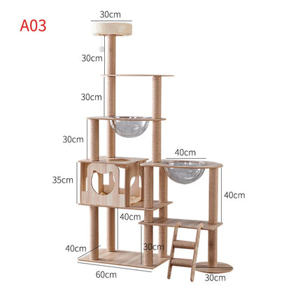 Large Cat Tree For Indoor Tall Tower For Pet Multi-Level For Cats Toys For Cats Grinding Paws Pet Scrapers Scratching Post