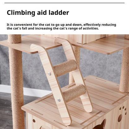 Large Cat Tree For Indoor Tall Tower For Pet Multi-Level For Cats Toys For Cats Grinding Paws Pet Scrapers Scratching Post