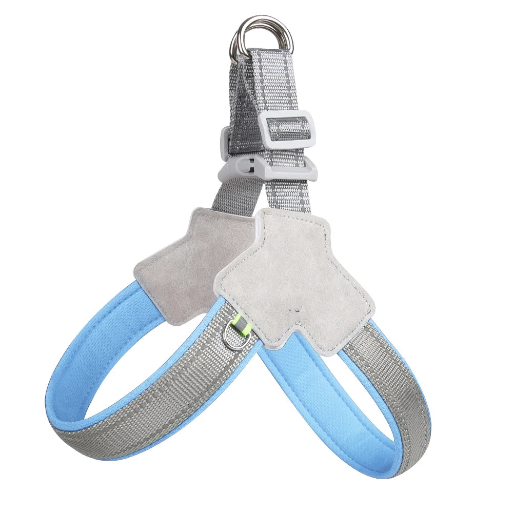French Bulldog Harness No Pull — Reflective Breathable Mesh Saddle Vest for Small Medium Dogs, Chihuahua, Puppy