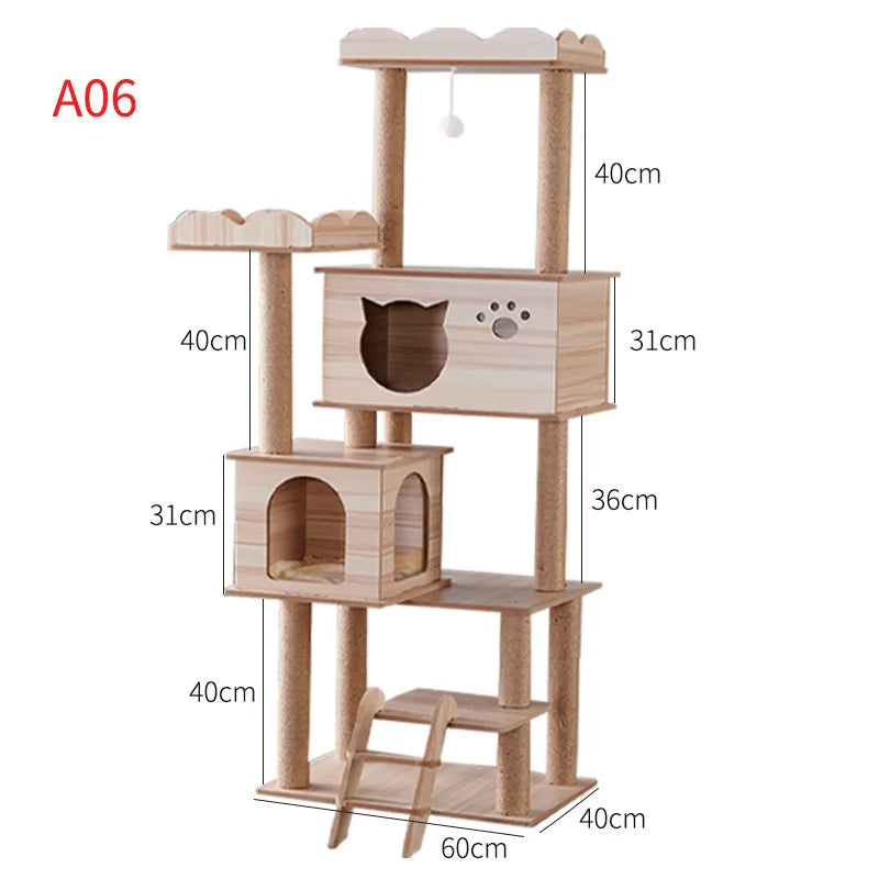 Large Cat Tree For Indoor Tall Tower For Pet Multi-Level For Cats Toys For Cats Grinding Paws Pet Scrapers Scratching Post