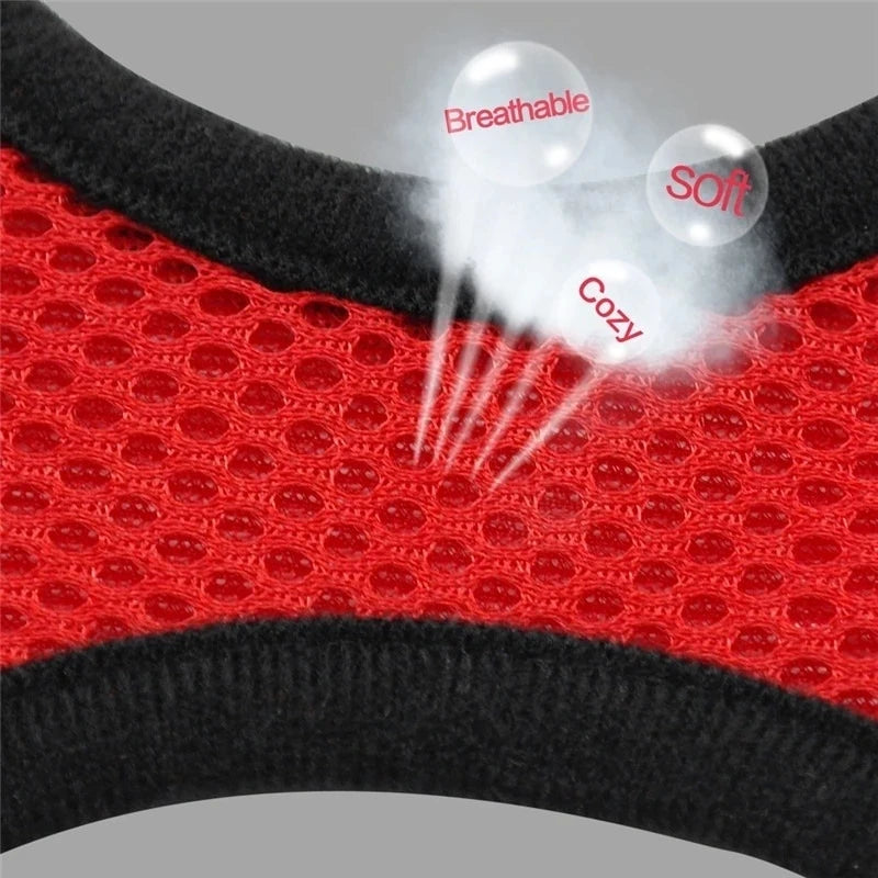 French Bulldog Harness for Small Dogs — Soft Mesh Breathable Vest, Adjustable Reflective No-Pull Harness with Leash for Puppies