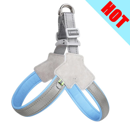 French Bulldog Harness for Small Medium Large Dogs — Adjustable Reflective Chest Strap Vest, Hiking Walking Harness for Pug, Teddy