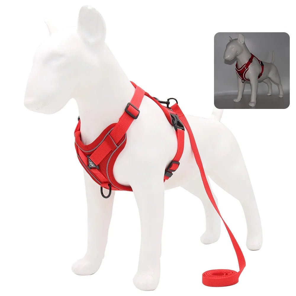French Bulldog Harness and Leash Set — Padded Vest for Small Dogs, Pug, Pitbull, Puppy | Quick Release, 6 Colors